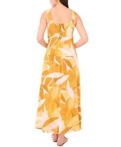 Maxi abito senza maniche da donna con collo quadrato e smock | Vince Camuto - Product Image 3