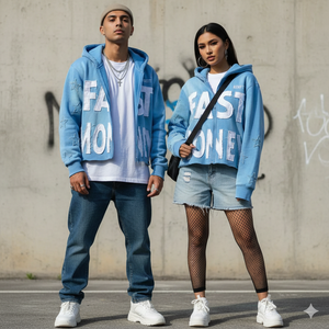 Nouveauté : Sweats à capuche et pulls pour hommes de haute qualité, à épaules tombantes, avec broderie effet vieilli, design optimal, effet délavé soleil, à fermeture éclair - Product Image 4