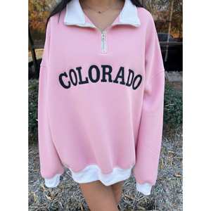 เสื้อสตรีทแวร์คอตั้งแบบซิปครึ่งตัว แขนยาวทรงหลวมโอเวอร์ไซส์ ผ้าฝ้าย 100% เหมาะสำหรับฤดูหนาว ฤดูใบไม้ร่วง ฤดูใบไม้ผลิ สไตล์ลำลอง - Product Image 6