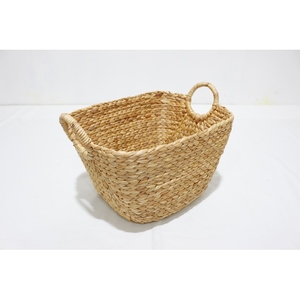 Rattan Woven Water Hyacinth Storage Basket Bohemian Style Durable Clothing Organizer for <b>Laundry</b> Room <b>Standing</b> Typ - Product Image 3