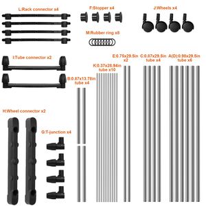 Porte-vêtements extensible sur roulettes avec barre de suspension, capacité maximale de 35 kg - Product Image 6