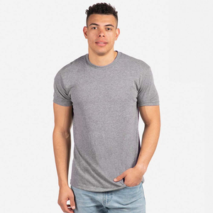T-shirt Homme Coupe Musclée en Coton Extensible Col Rond Manches Courtes Slim Décontracté Doux Confortable Uni Personnalisable avec Logo - Product Image 1