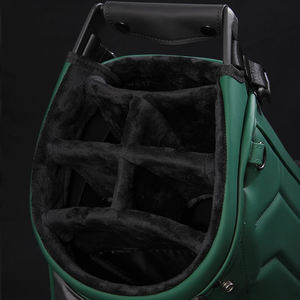 Sac de golf professionnel noir discret avec fermetures éclair étanches et séparateurs de clubs multi-positions pour les professionnels - Product Image 3