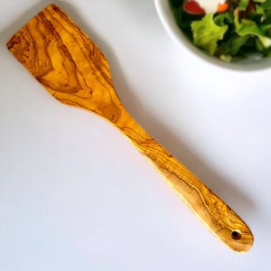 Ensemble d'ustensiles de cuisine en bois d'olivier |   Cuillère à riz |   Cuillère |   Spatule |   Fourchette |   Spatule à fentes - Product Image 5