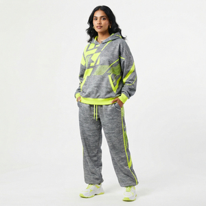 Ensemble de survêtement sublimé pour femmes, longueur intégrale, 100% polyester polaire, vêtements de sport, ensemble de course, entraînement décontracté - Product Image 1