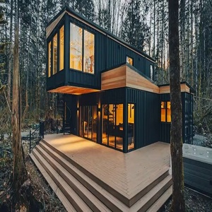 Maison conteneur de luxe extensible 40 pieds 20 pieds, 3 chambres, préfabriquée, mobile, pliable, en acier et bois, pour hôtel ou boutique - Product Image 1