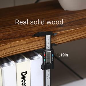 Étagère industrielle à 5 niveaux en bois d'acacia massif de luxe avec cadre en métal noir, étagère de rangement et de présentation pour la maison et le bureau - Product Image 5