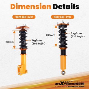 Kit Sistema di Sospensione Tuning per Mitsubishi Galant 1999-2003, Ammortizzatori Regolabili a 24 Vie, Coilover per Abbassamento - Product Image 2