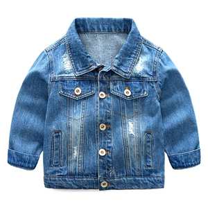 Hot Sale Autumn Trendy Denim Jacket for <b>Boys</b> Top Kids' Coat in Wholesale Stylish Jean Jacket for Children - Product Image 1