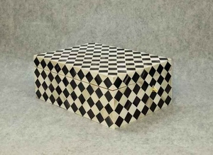 Premium Bone Inlay Jewelry Organizer <b>Box</b> with Multiple Compartments for <b>Rings</b> Bracelets Earrings and Necklaces - Product Image 5