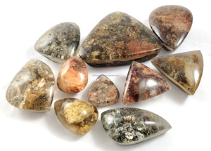 Lote de Cabujones de Cuarzo de Jardín Natural de Alta Calidad para Anillos y Colgantes, Lote de Cabujones de Cristal de Cuarzo de Jardín Hechos a Mano - Product Image 3