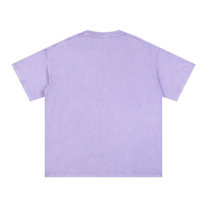 เสื้อยืดบาติกสีม่วงสำหรับผู้ชาย ผ้าหนา 250gsm รับสกรีนโลโก้ เสื้อยืดคอตตอน 100% ขายส่ง - Product Image 2