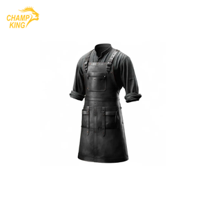 Tablier en cuir véritable de haute qualité - Uniforme professionnel pour restaurants et bars - Product Image 2