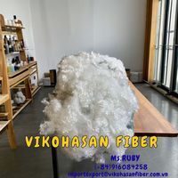 Precio Económico, Certificado ISO 9001/OEKO-TEX, Fibras de Poliéster PET 3D Finas, Fibra Corta de Poliéster 3D HCS Blanca Reciclable Vikohasan Spinning