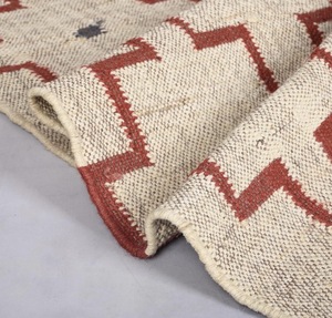 Geometric Pattern Jute <b>Rug</b> with Tassel Fringe – Eco-Friendly <b>Boho</b> Cotton Blend Carpet for Living Room & Home Decor - Product Image 2