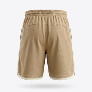Shorts en maille respirante pour hommes, tricotés, sportifs, avec cordon de serrage, taille mi-haute, logo personnalisé, prix abordable, vente en gros, OEM personnalisé 2026 - Product Image 2