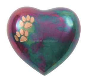 Urna conmemorativa de bronce con estampado de pata para gatos y perros, Extra pequeña, hecha de la mejor calidad con bolsa de terciopelo - Product Image 2