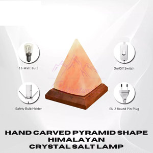 Modern Look Himalayan Pyramid Shaped Salt <b>Lamp</b> Pure Mineral Himalayan Pyramid Shaped Salt <b>Lamp</b> For Office - Product Image 5