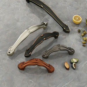 Poignée de tiroir de placard en alliage de zinc réglable de luxe, finition brossée, pour la maison, la cuisine, l'entrée, la garde-robe, les meubles - Product Image 1