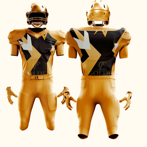 Maillot de football américain personnalisé réfléchissant de haute qualité, respirant, à manches courtes, imprimé numériquement, en polyester, uniforme - Product Image 4