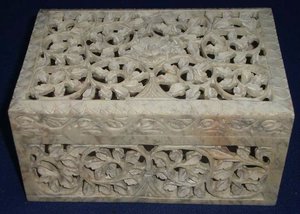Rectangle Shape Soapstone Carving Jewelry Boxes For Corporate And Gift Purpose Exclusive Handicrafts Item Wholesaler Of Indian - Product Image 4