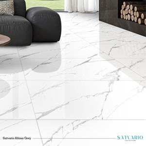 Carrelage en porcelaine polie 60x120 cm pour appartement, carrelage mural en porcelaine polie effet marbre pour salon - Product Image 5