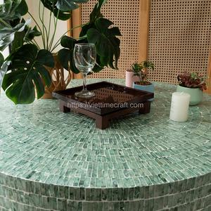 Table basse naturelle en nacre verte Design multifonctionnel tendance pour la maison, le bureau et le salon Vente en gros - Product Image 4