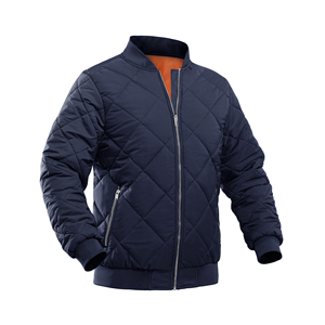 Wholesale Single-layer Winter Quilted Windbreakers <b>Jackets</b> <b>Canvas</b> Zipper Front Waterproof Windproof Outdoor Hiking - Product Image 1