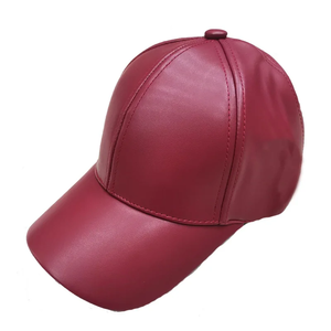 Gorra de béisbol de cuero PU para hombre y mujer, visera ligera, gorra sólida de hip hop para hombre, sombrero para el sol al aire libre, gorras deportivas ajustables para golf - Product Image 1