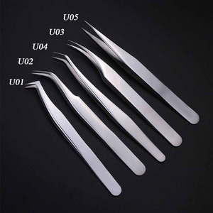 Pinces à épiler professionnelles en acier inoxydable pour extensions de cils et sourcils, outils de maquillage de haute précision pour greffe de cils - Product Image 6