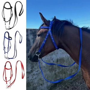 Thickened Horse Halters Comfortable Adjustable Strap Horse Bridle <b>Headband</b> Three Colors Heavy Duty Horse Bridle Training Rope - Product Image 6