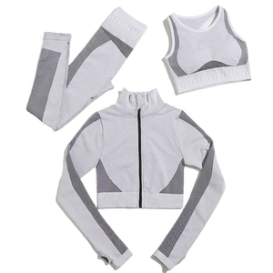 Conjunto Deportivo de Dos Piezas para Mujer, Yoga, Gimnasio, Elástico, Cintura Alta, Spandex/Nailon, Estampado, Tallas Grandes, Bra y Leggings de Secado Rápido, Resistente al Agua - Product Image 3