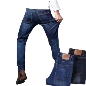 Pantalon en coton et élasthanne pour hommes avec logo personnalisable à la taille Pantalon en jean disponible en service OEM pour hommes - Product Image 1