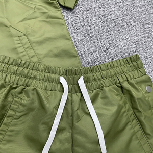 Custom <b>Men's</b> Windbreaker 2-Piece Set Solid Spandex Polyester Lightweight Quick Dry <b>Jacket</b> and Shorts Outdoor Streetwear - Product Image 3