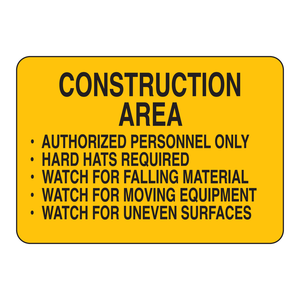Panneau de signalisation pliable Brady pour accessoires restreints et avertissements de matériaux en chute - Product Image 1