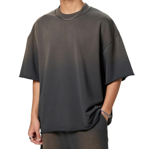 Camiseta de Hombre de Manga Corta, Tejido Oversize, 100% Algodón, Serigrafía en Blanco, Secado Rápido, Corte Regular, Color Sólido, Cuello Redondo - Product Image 2