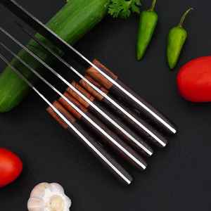 Juego de Cuchillos de Cocina Profesionales de 5 Piezas de Acero de Damasco Hechos a Mano con Bolsa de Cuero, OEM, OBM, Venta al por Mayor, Uso en Cocina, Ecológico - Product Image 3