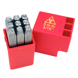 5mm 3/16 inch Steel Number <b>Punch</b> Set 0-9 9pcs Cr-V 6150 HRC 58-62 Custom Marking Factory Direct OEM/ODM Taiwan - Product Image 2