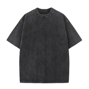 T-shirts vintage surdimensionnés délavés à l'acide, de haute qualité, style streetwear, effet soleil, 100% coton, personnalisés pour hommes - Product Image 3