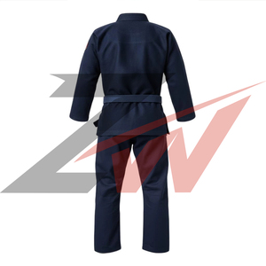 Kimono Deportivo Unisex Personalizado para Entrenamiento de Gi BJJ MMA, Kimono Deportivo Unisex Resistente con Logotipo Termotransferible en la Parte Delantera, Teñido Liso - Product Image 5