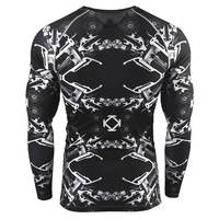 Vente en gros 2026 Rash Guard à manches longues imprimé par sublimation, personnalisé, unisexe, protection solaire, vêtement de compression en Spandex/Polyester