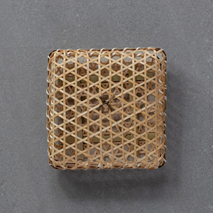 Open Weave Lidded Bamboo Basket Handmade Natural Storage Basket Woven Organizer Box for Home <b>Kitchen</b> <b>Pantry</b> Decoration Supplier - Product Image 1