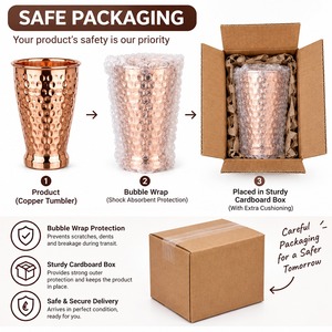แก้วน้ำทองแดงผสม 18 ออนซ์ ลายตอกแบบวินเทจ สำหรับทุกเพศ - Product Image 4