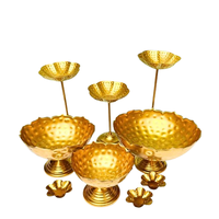 Ensemble de bols en laiton martelé, prix d'usine, décoration Diwali Puja, design moderne et antique, durable, pour usage intérieur, flottant sur l'eau