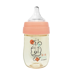 Biberón Bobdog Bebe-Chuchu Rosa Coral 180ml Anti Cólicos Sin BPA Cuello Ancho Fácil Agarre Tapa Fácil de Abrir Transparente 0 Meses - Product Image 2