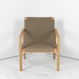 Fauteuils de salon en teck durable, fauteuil minimaliste en corde tressée pour la maison, table basse – Fabricant direct FCL - Product Image 2