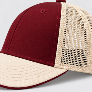 Gorra trucker de malla con visera curva y bloques de color, ajustable, gorra de béisbol con cierre a presión, bordado personalizado, gorras al por mayor - Product Image 4