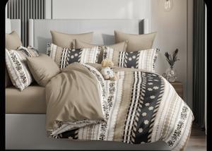 ชุดเครื่องนอนที่ทันสมัยสำหรับคอลเลกชั่นเตียงควีนส์ผ้าไมโครไฟเบอร์ที่ถักด้วยผ้าที่มีลวดลายสี่เหลี่ยมจัตุรัสน้อย (ปลอกหมอน3ใบ) ทนทานทุกฤดู - Product Image 3