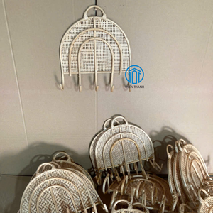 Best Selling Rainbow Shape Rattan <b>Wall</b> Hanging Hooks Sustainable Kids Room Decor Wholesale Bulk Supplier For Nursery Organizer - Product Image 5