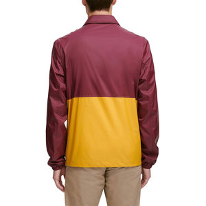 Chemise-veste en polyester bicolore pour homme, col rabattu, style décontracté, blocs de couleur, fermeture à boutons, vêtement de printemps, imperméable - Product Image 3